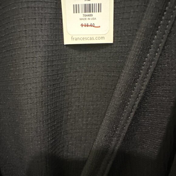 Francesca’s Women's Black Tie Down Top Size X-Large Nwt - Picture 6 of 7